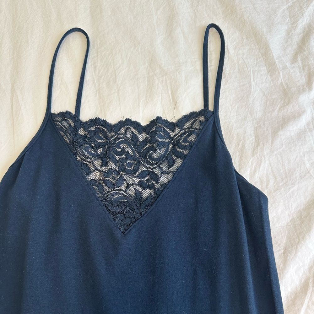 M. Rena Dark Blue Lace Cami - Picture 6 of 8